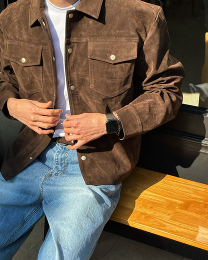 Even Suede Cropped Jacket