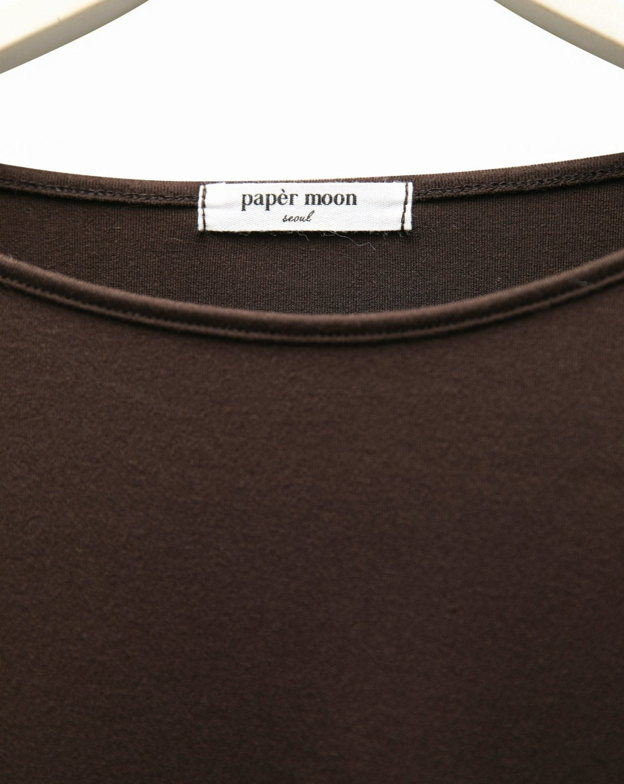 [PAPERMOON] SS / Boatneck Detail Long Sleeved T-Shirt