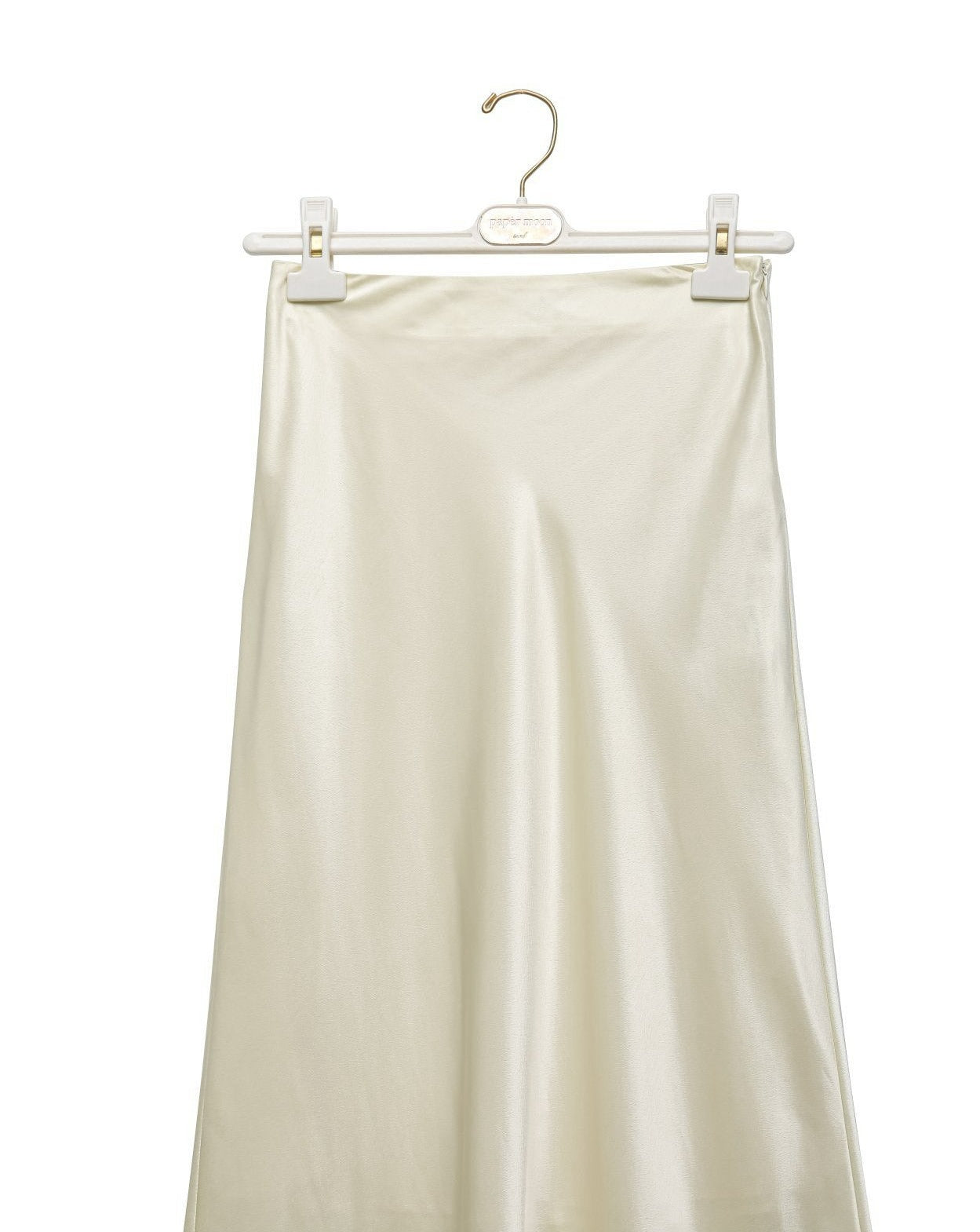 【PAPERMOON 페이퍼 문】SS / Silky Satin High Waisted Maxi Flared Skirt