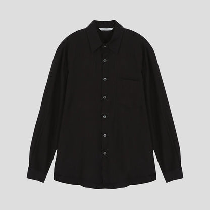 Crinkle Cozy Semi-Wide Shirt