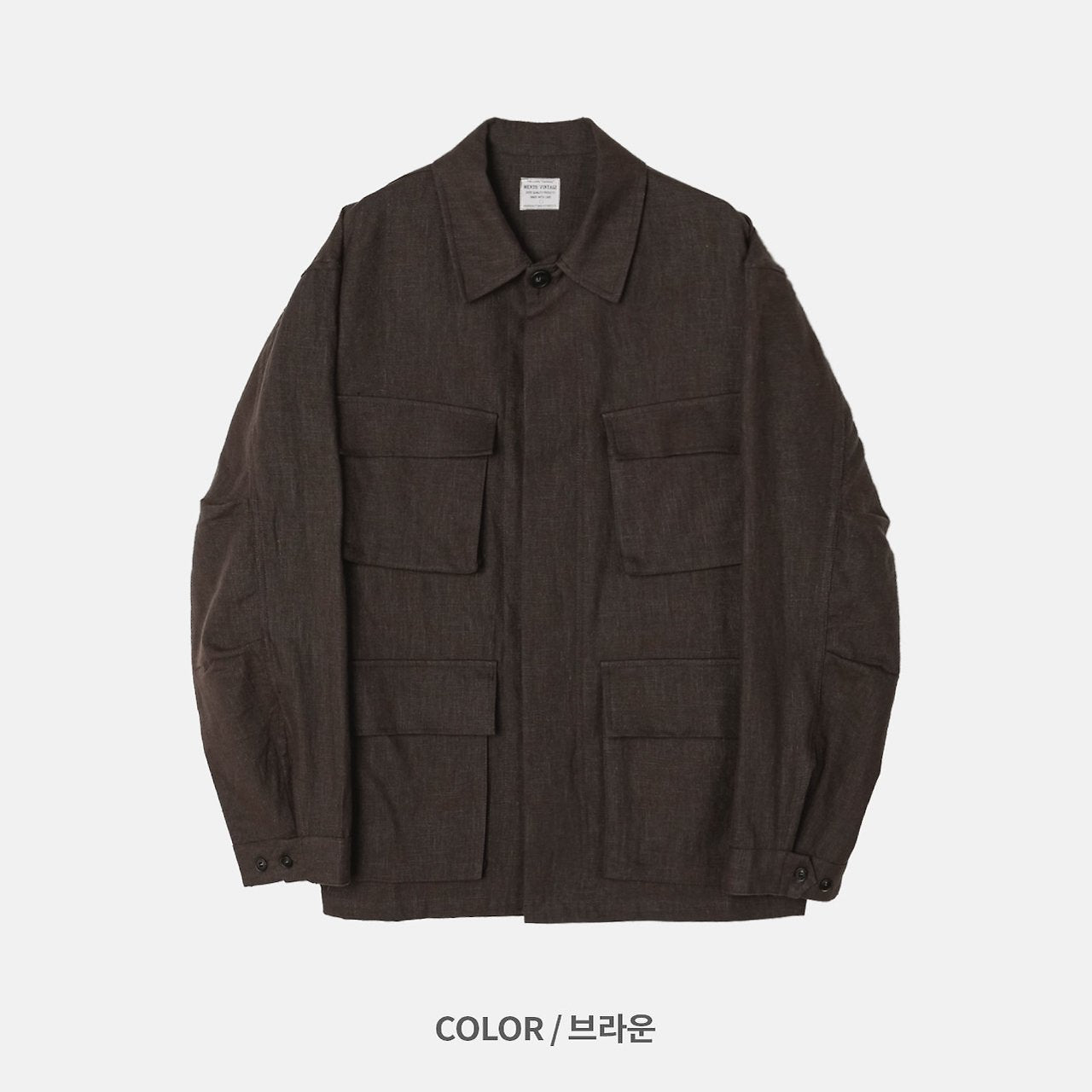 D'Air Linen Military Jacket