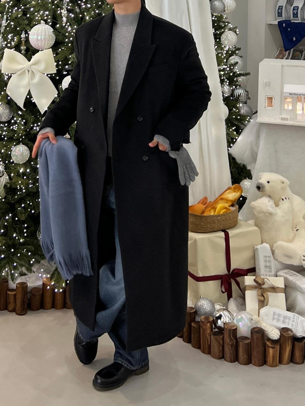 Belted Double Long Coat – WooStore