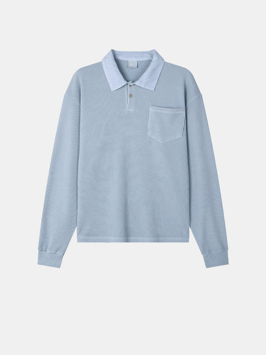 Waffle Knit Rugby Polo