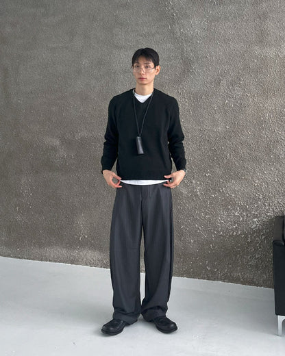 Zegna One-Tuck Curved Slacks