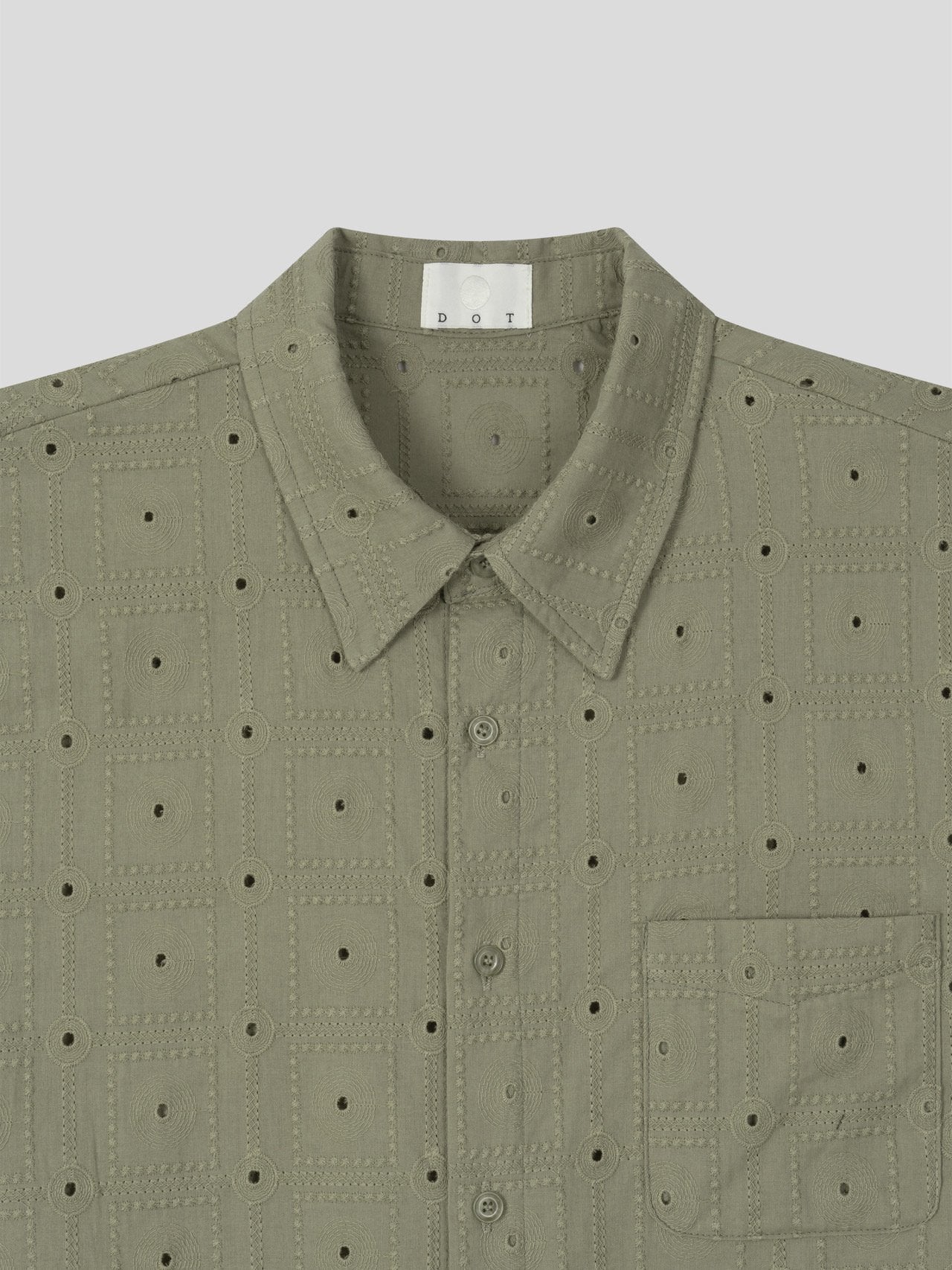 Orbit Eyelet Crop Shirt