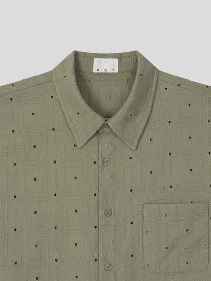 Orbit Eyelet Crop Shirt