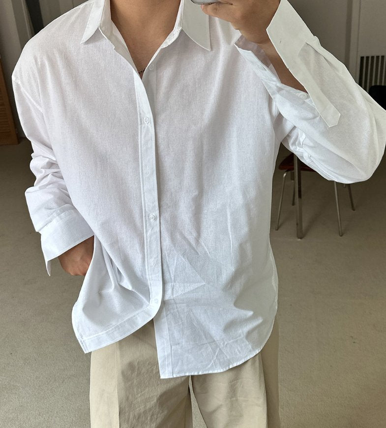 Linen Like Relaxed Shirt