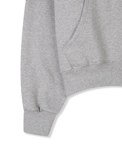 Tone Cropped Fleece Zip Hoodie