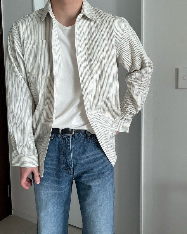 Cozy Crinkle Stripe Shirt