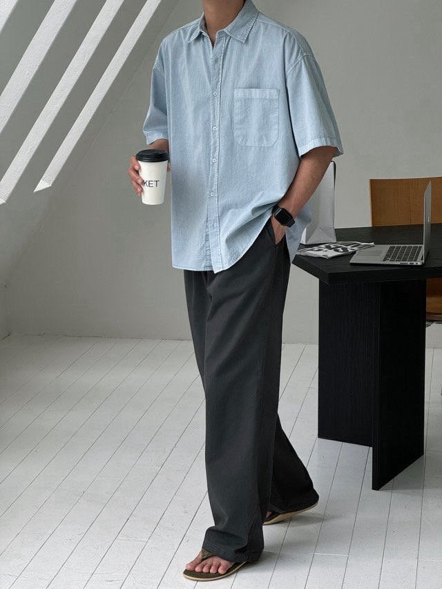Stone Pigment Half Shirt