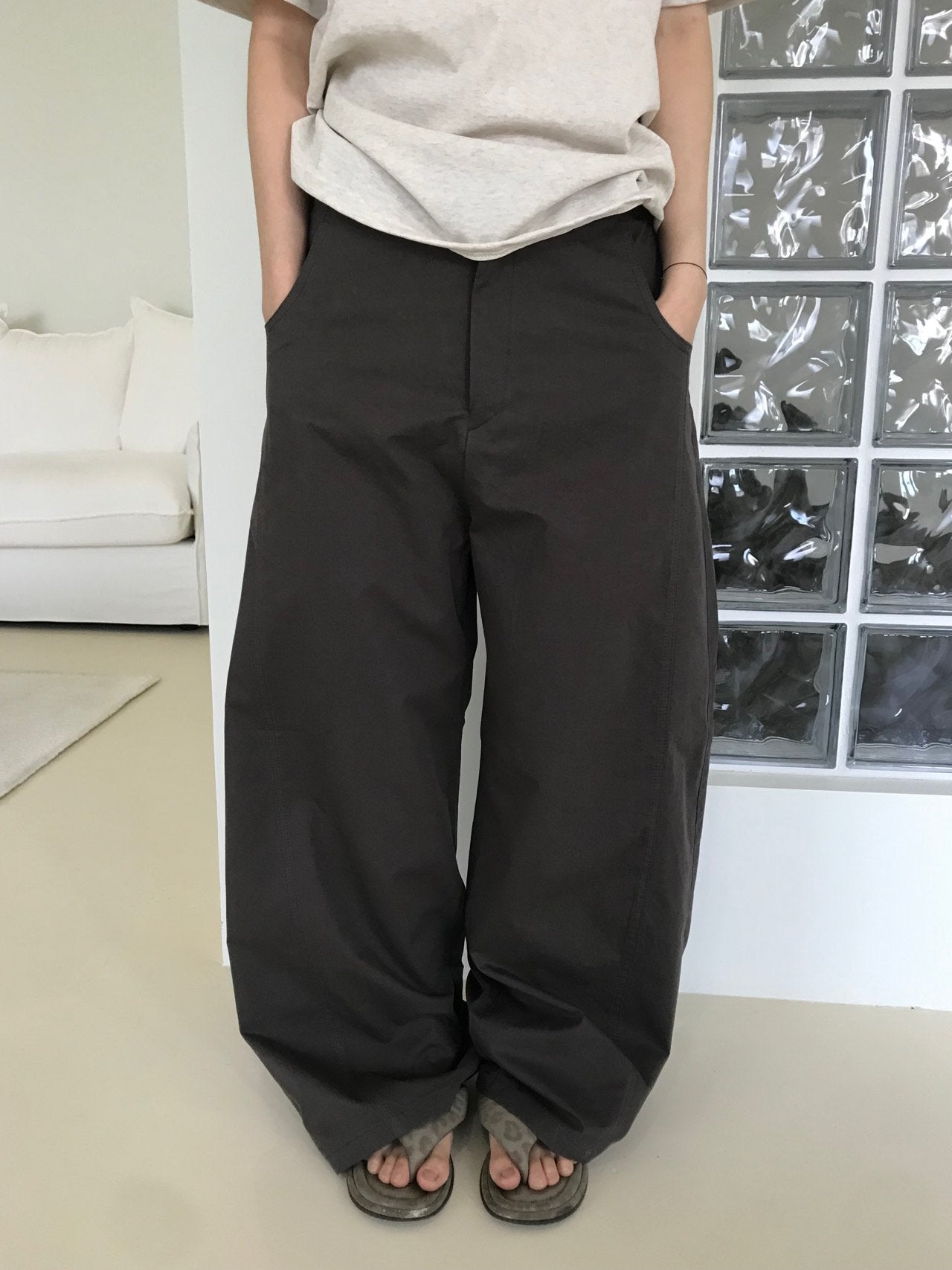 Soft Curve Wide Cotton Pants