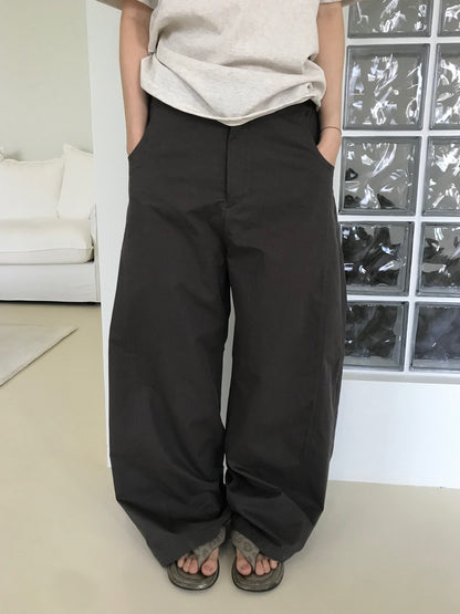 Soft Curve Wide Cotton Pants