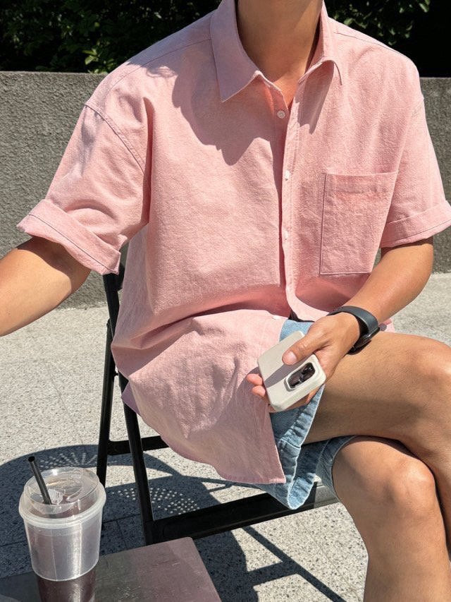 Pigment-Washed Nylon Shirt Jacket