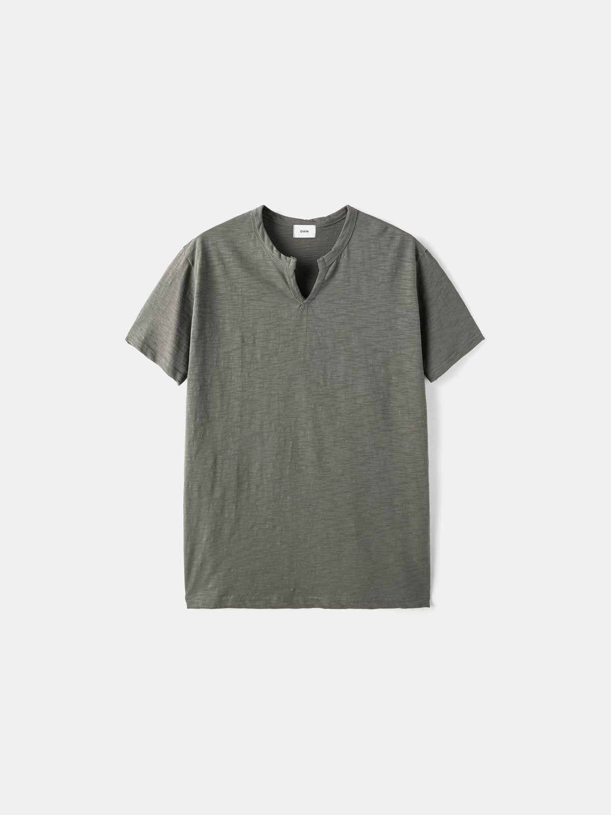 Rough Slub Skip Neck Tee