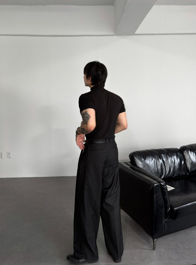 Two-Tuck Balloon Wide Slacks