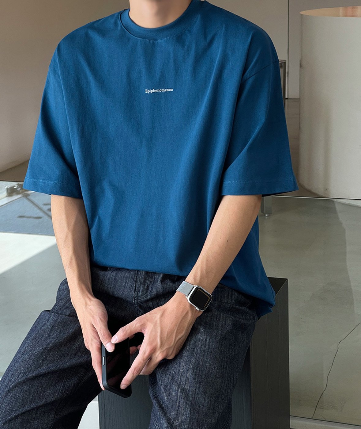 Pigment-Washed Nylon Shirt Jacket