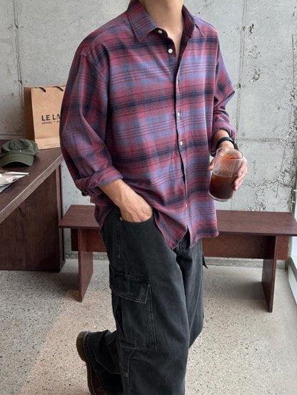 Pigment-Washed Nylon Shirt Jacket