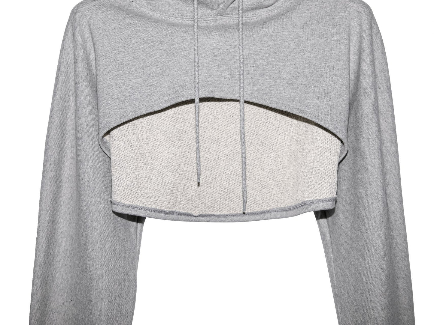 【PAPERMOON 페이퍼 문】SS / Bolero Detail Cropped Sweat Hoodie