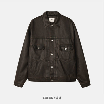 Hope Leather Trucker Jacket