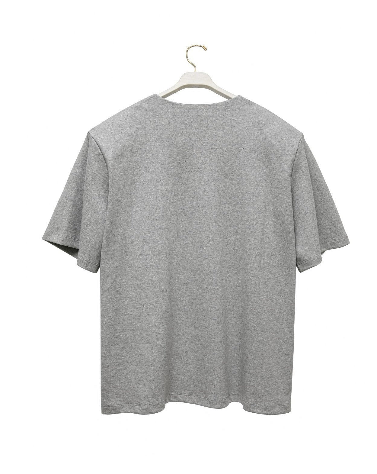 【PAPERMOON 페이퍼 문】SS / Maxi Shoulder Padded Deep V - Neck T - Shirt