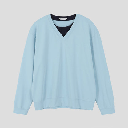 レイヤードVネック長袖Tシャツ