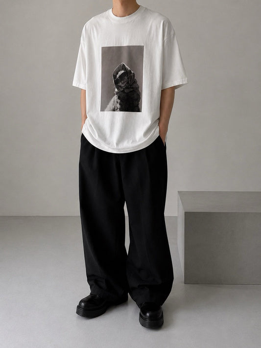 Masked Cat Graphic Tee
