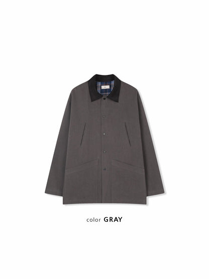 Check Lining Cotton Coach Jacket