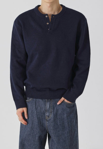 Ness Daily Henley Neck Knit