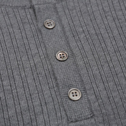 Vertical Henley Knit