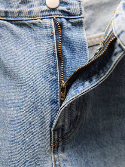 PAPERMOON ペーパームーン ヴィンテージデストロイドワイドデニム