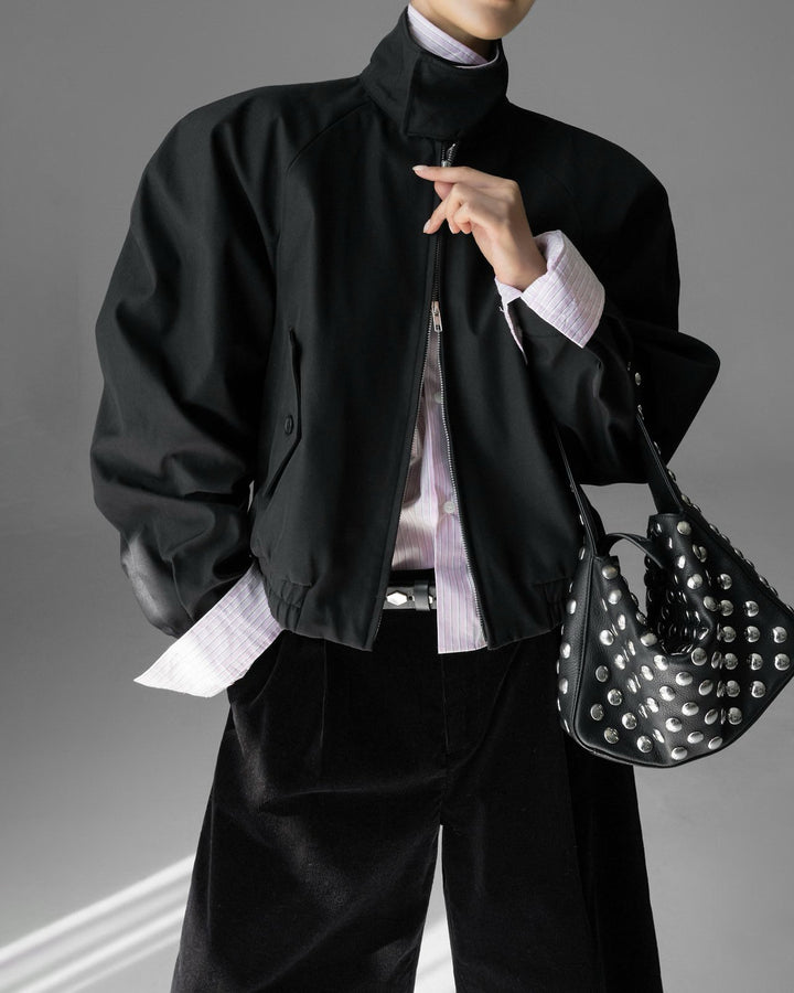 【PAPERMOON ペーパームーン】SS / High Neck Raglan Zip Jacket