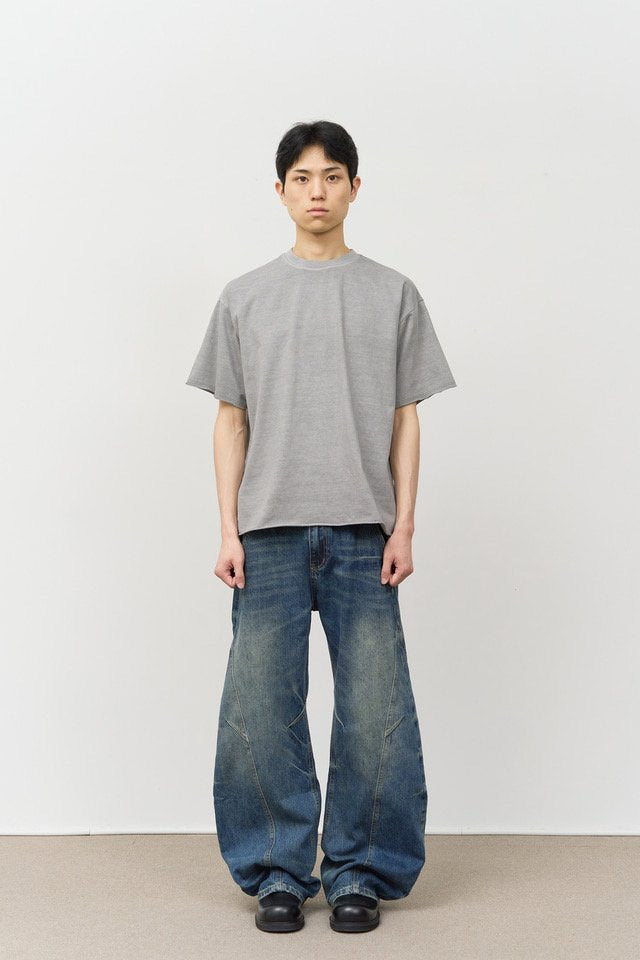 Wide Barrel Denim Pants
