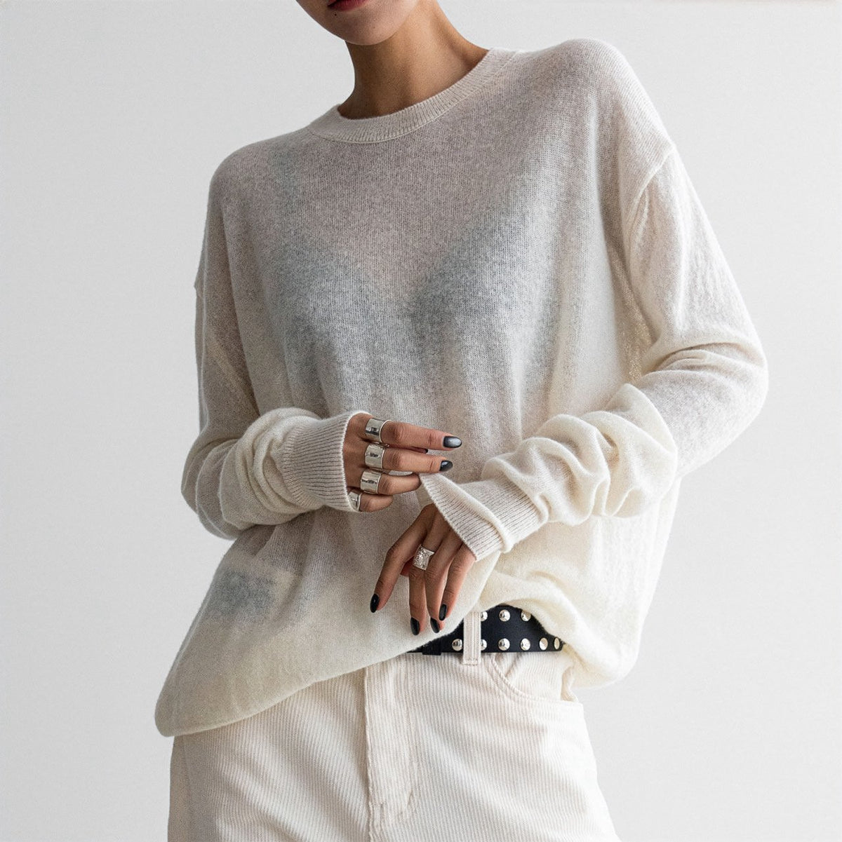 PAPERMOON Oversized Baby Alpaca Sheer Knit