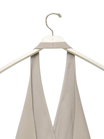 PAPERMOON Back Open Tailored Halter Neck Vest