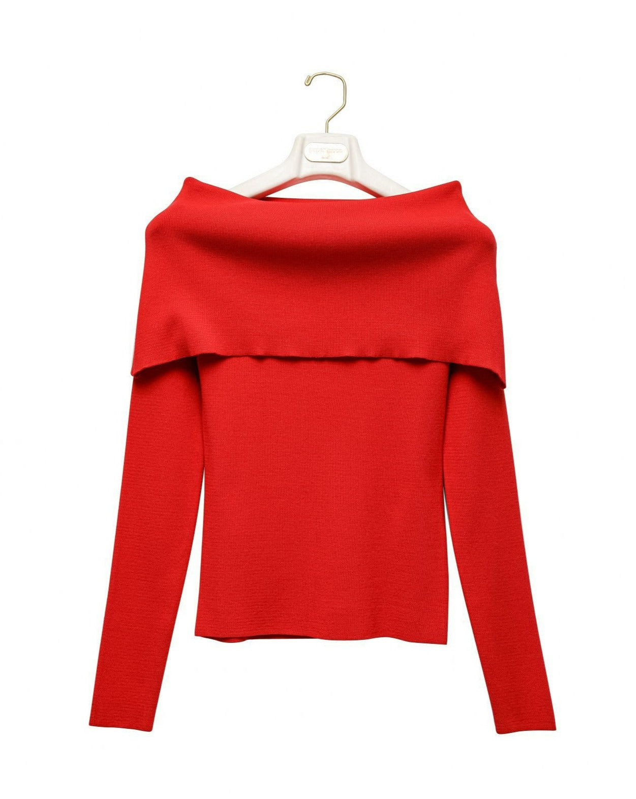 【PAPERMOON 페이퍼 문】SS / Off Shoulder Long Sleeved Knit Top