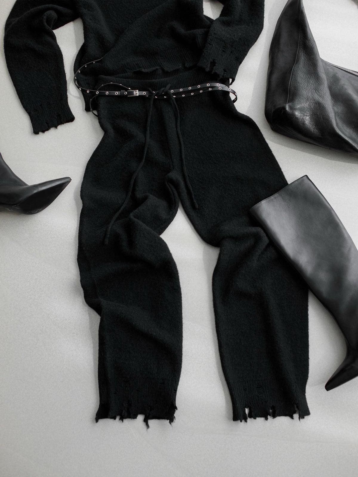 【PAPERMOON ペーパームーン】AW / Vintage Fuzzy Cashmere Wool Jogger Pants