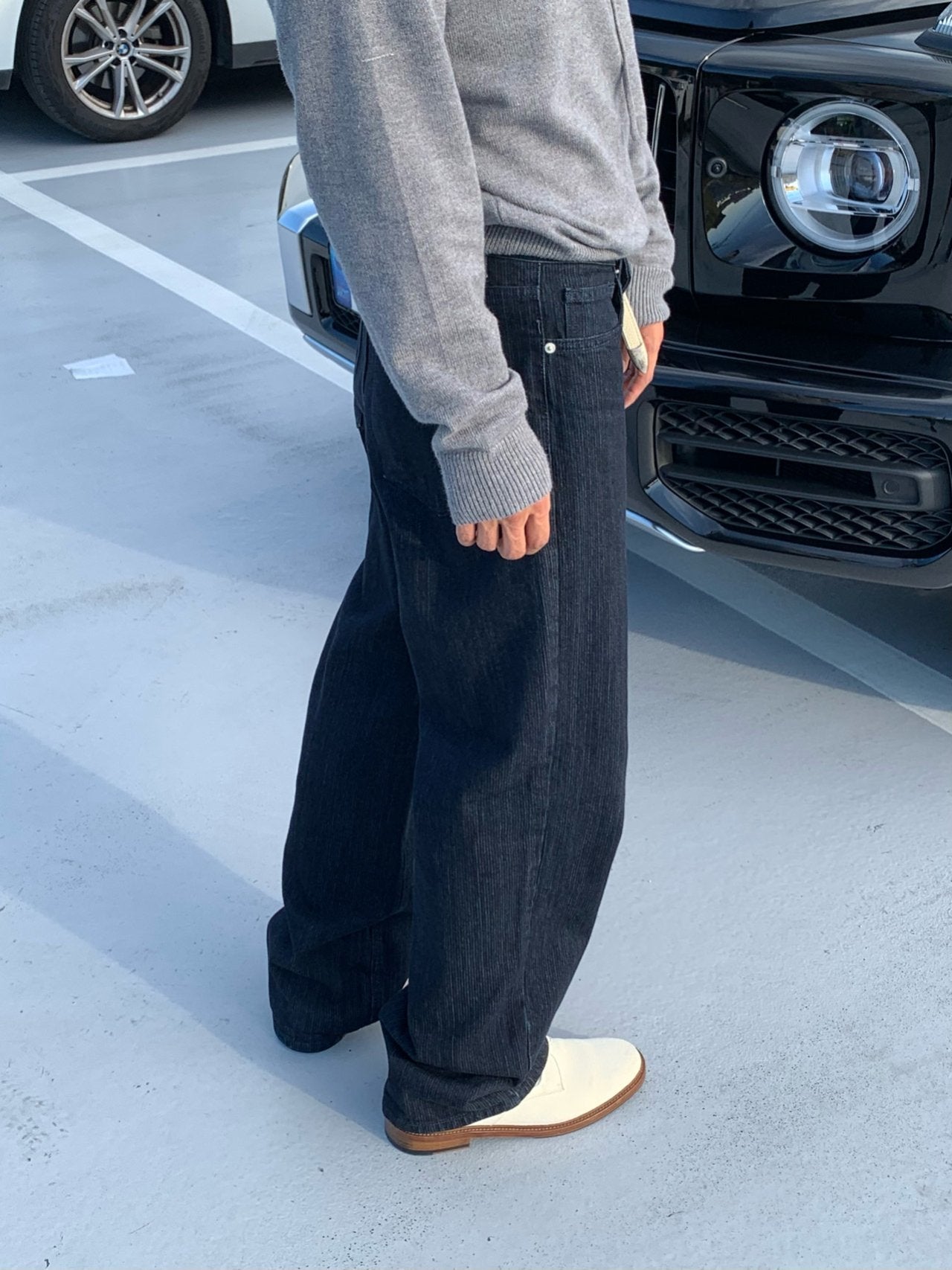 Luggage Ribbed Denim Set-up