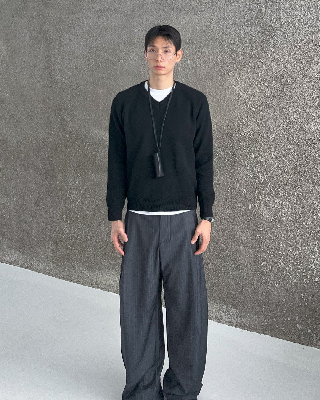 Zegna One-Tuck Curved Slacks
