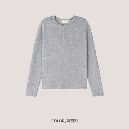 Soft Waffle Henley Long Sleeve