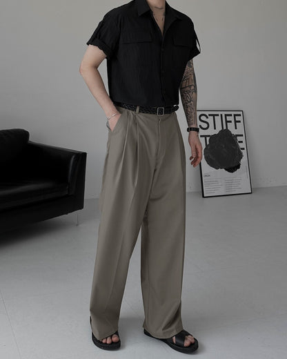 Two-Tuck Balloon Wide Slacks