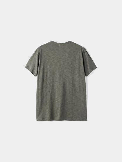 Rough Slub Skip Neck Tee