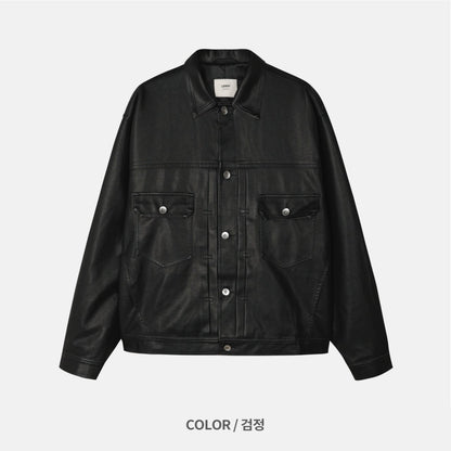 Hope Leather Trucker Jacket