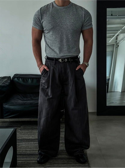 Rain Stripe Wide Pants