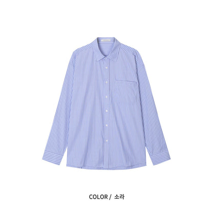 Rosy Stripe Oversized Shirt