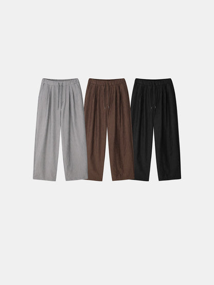 Crinkle Texture Wide Pants