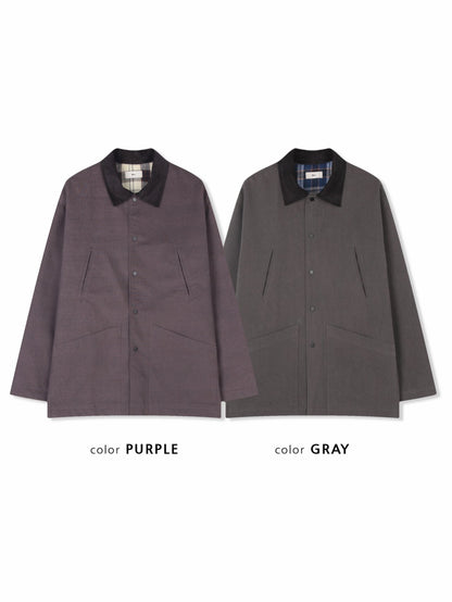 Check Lining Cotton Coach Jacket