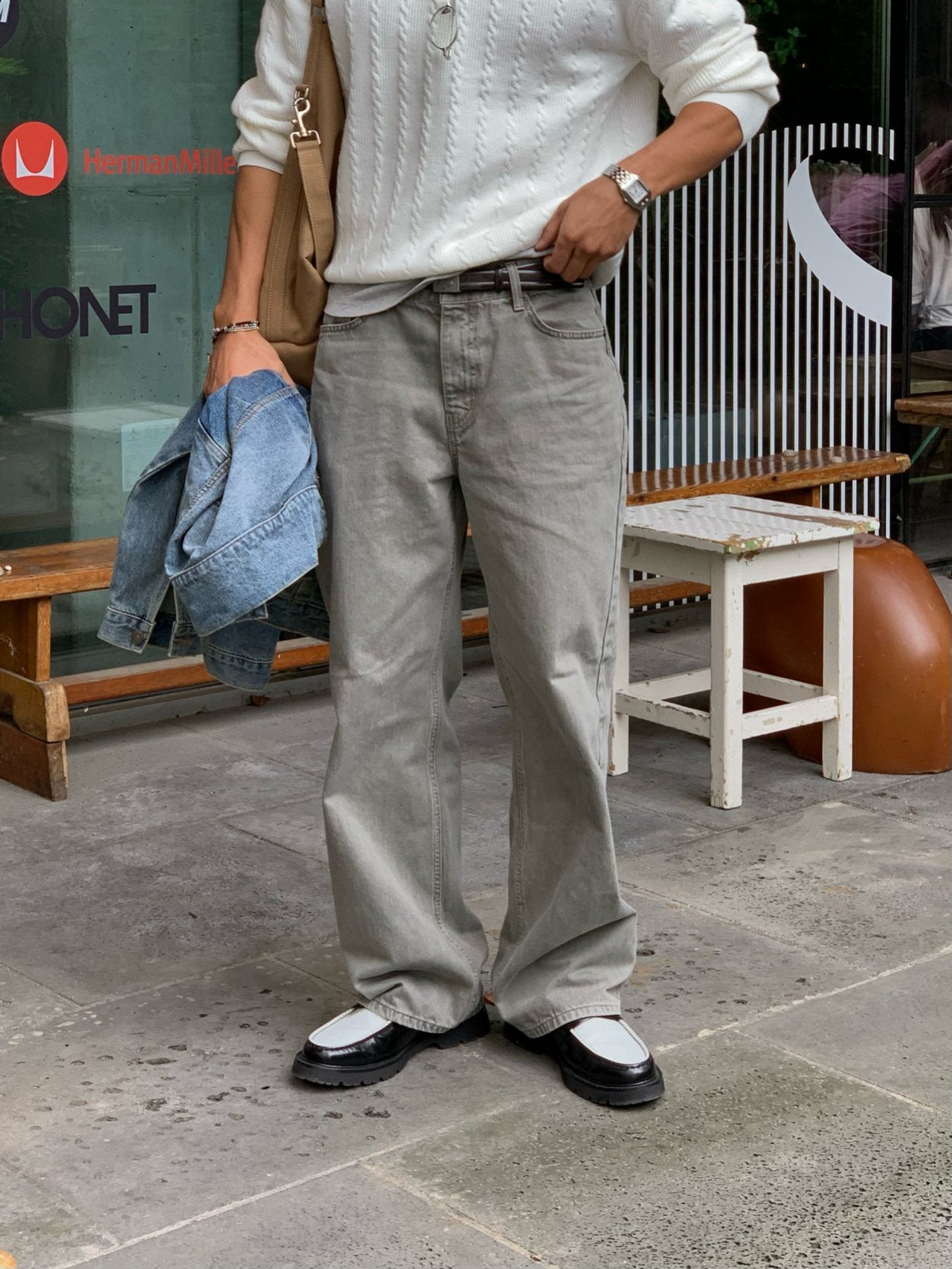 Dying Salt Straight Pants