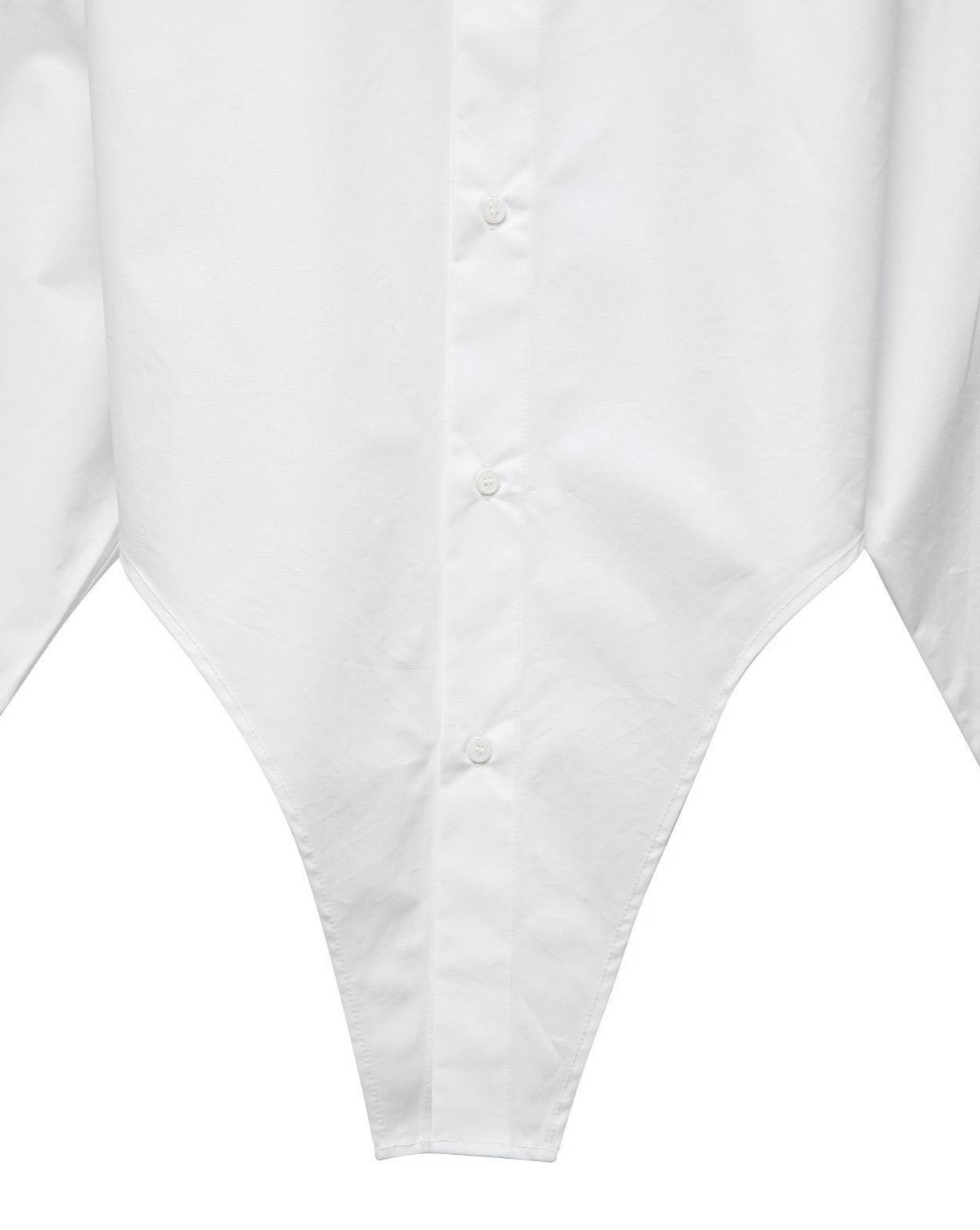 [PAPERMOON] SS / Bodysuit Detail Button Down Shirt