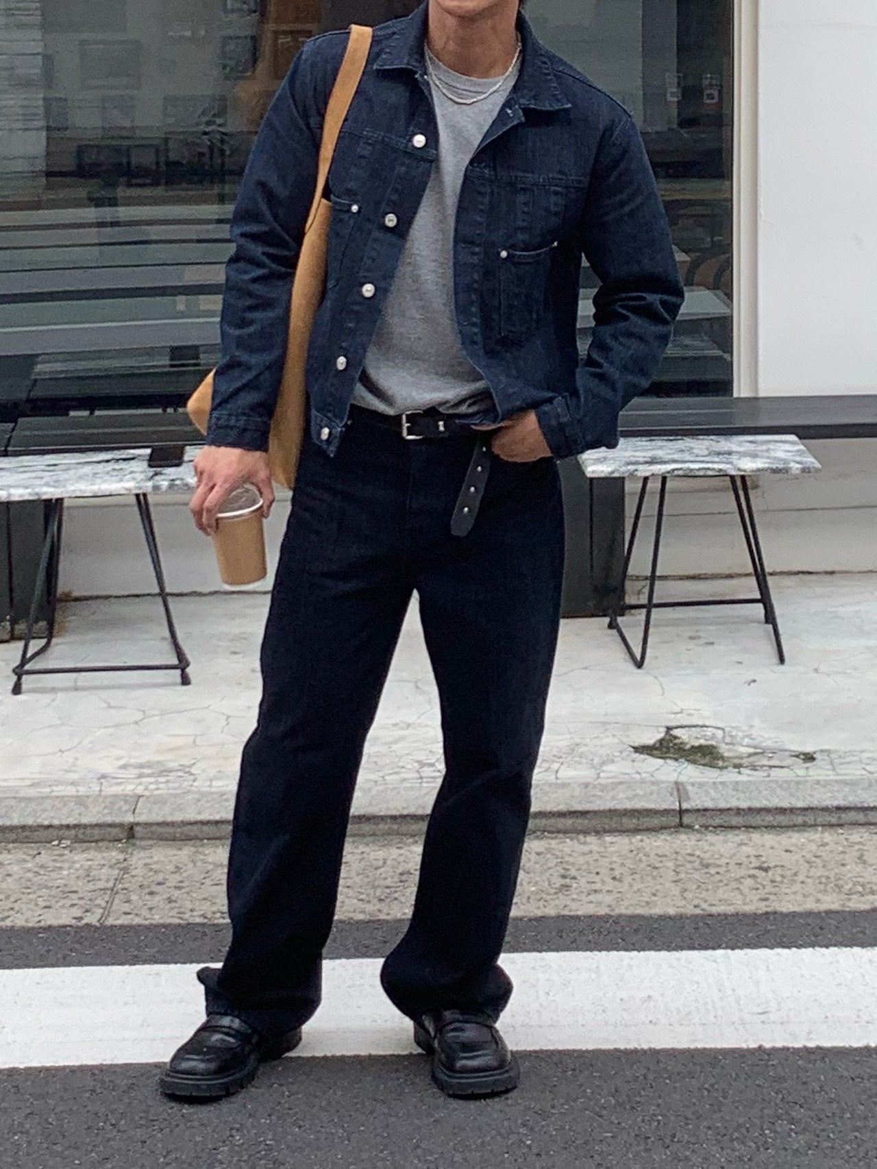 Luggage Ribbed Denim Jacket