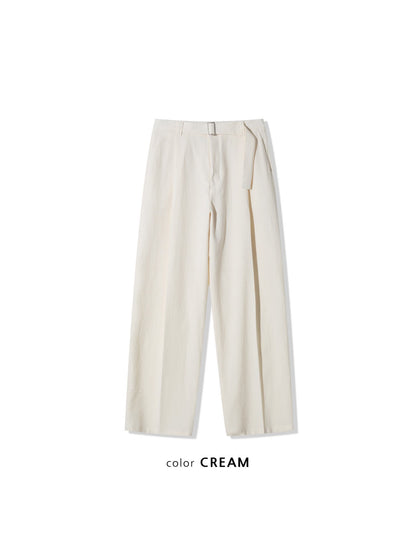 Flow Belted Wide-Leg Trousers